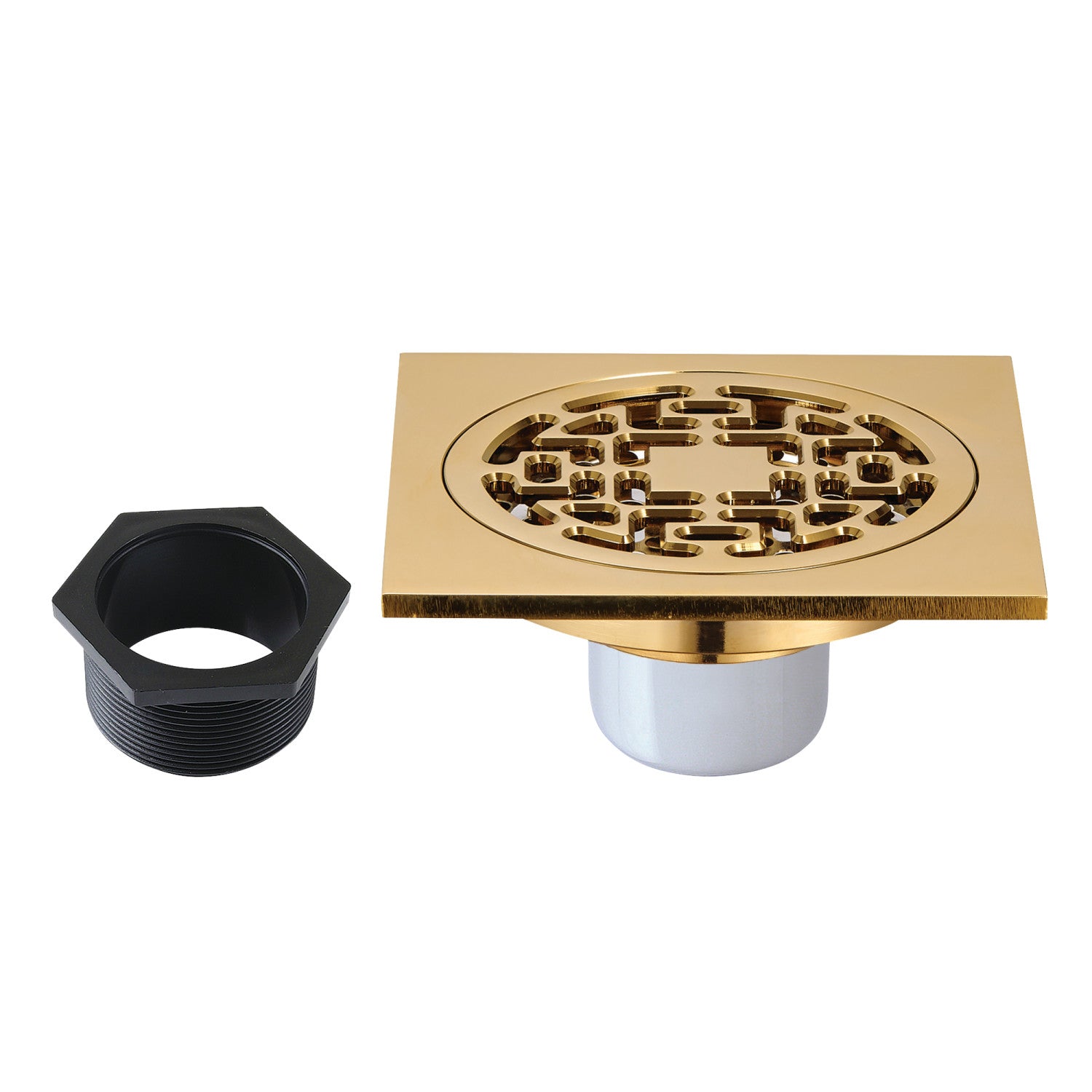 Kingston Watercourse BSF4272BB 4-Inch Brass Square Grid Shower