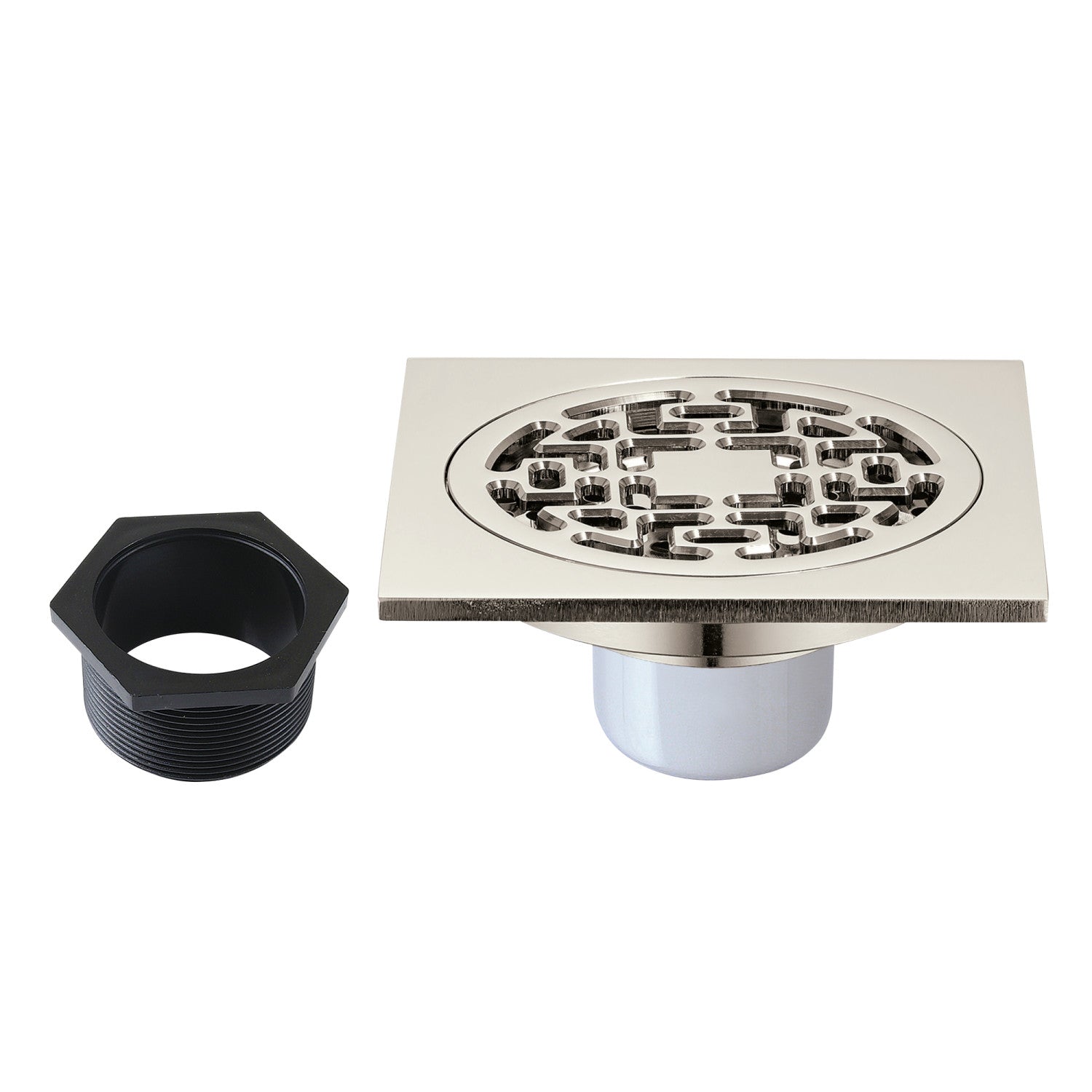 Kingston Watercourse BSF4272PN 4-Inch Brass Square Grid Shower