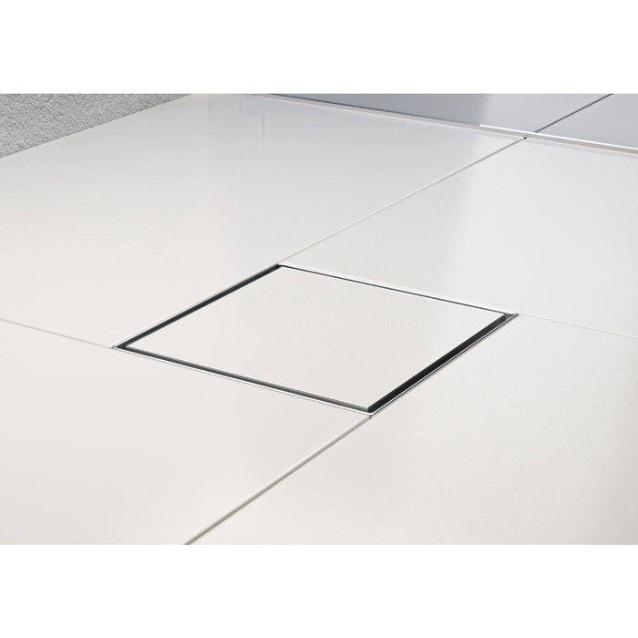 Kingston Watercourse BSF6621 6-Inch Stainless Steel Square Shower Drain with Hair Catcher, Polished Chrome