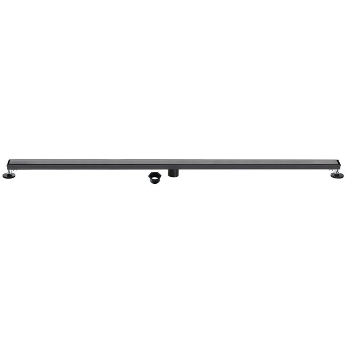 Kingston Watercourse BSF7220 72-Inch Stainless Steel Linear Shower Drain with Reversible Tile Insert and Flat Grate, Matte Black