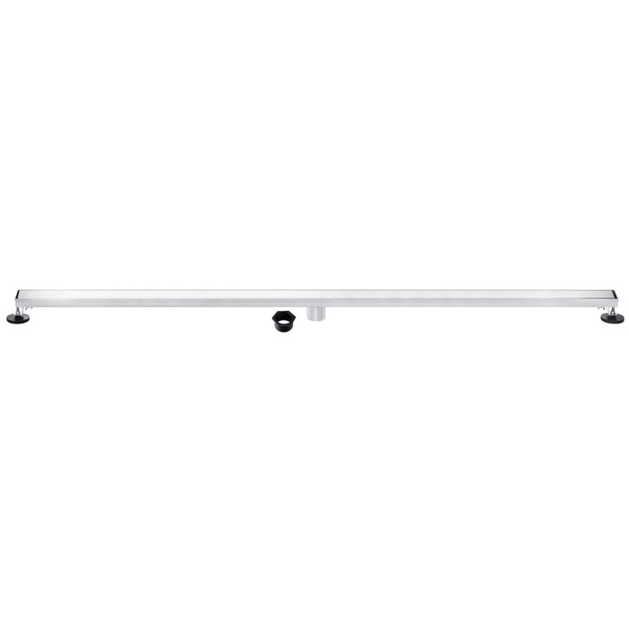 Kingston Watercourse BSF7221 72-Inch Stainless Steel Linear Shower Drain with Reversible Tile Insert and Flat Grate, Polished Chrome