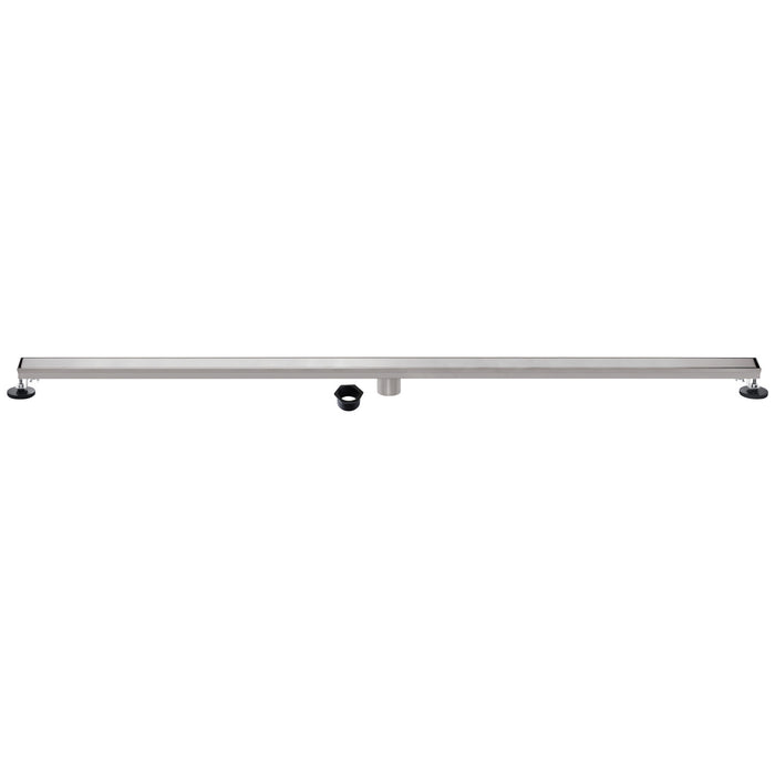 Kingston Watercourse BSF7228 72-Inch Stainless Steel Linear Shower Drain with Reversible Tile Insert and Flat Grate, Brushed Nickel