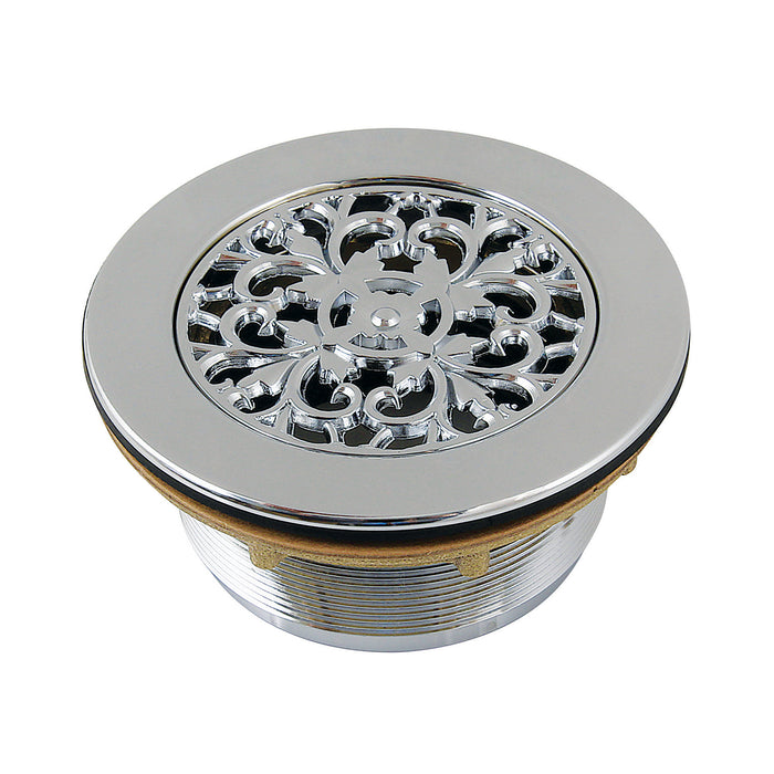 Watercourse BSFT4131 4-1/4 Inch Round Brass Shower Base Drain, Polished Chrome