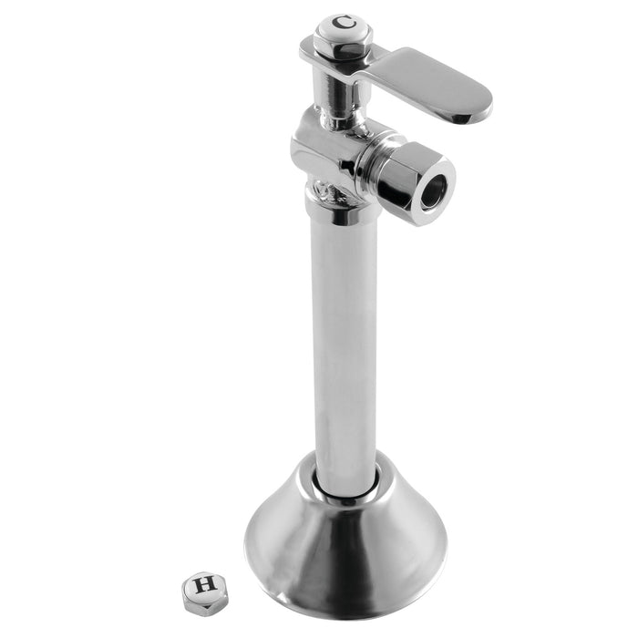 Kingston Sona CA8320CP - Whitaker 1/2-Inch Sweat x 3/8-Inch O.D. Comp Angle Shut-Off Valve with 5-Inch Extension, Polished Chrome