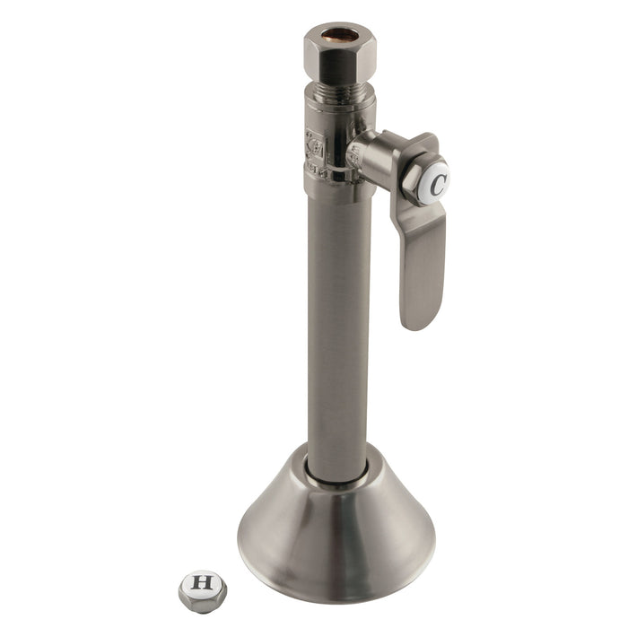 Kingston Sona CA8325BN - Whitaker 1/2-Inch Sweat x 3/8-Inch O.D. Comp Straight Shut-Off Valve with 5-Inch Extension, Brushed Nickel