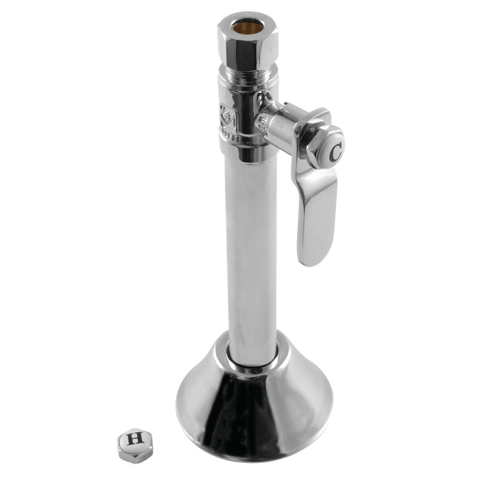 Kingston Sona CA8325CP - Whitaker 1/2-Inch Sweat x 3/8-Inch O.D. Comp Straight Shut-Off Valve with 5-Inch Extension, Polished Chrome