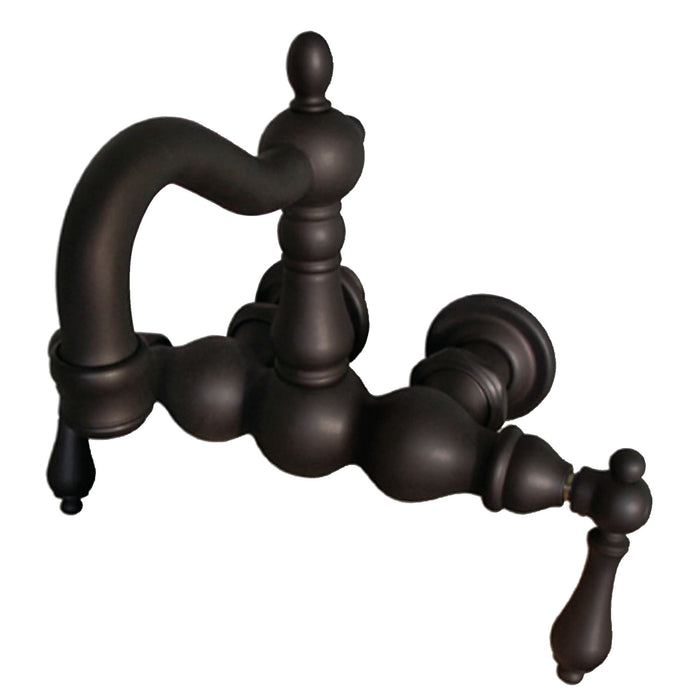 Kingston Heirloom CC1001T5 - Vintage Two-Handle 2-Hole Tub Wall Mount Clawfoot Tub Faucet, Oil Rubbed Bronze
