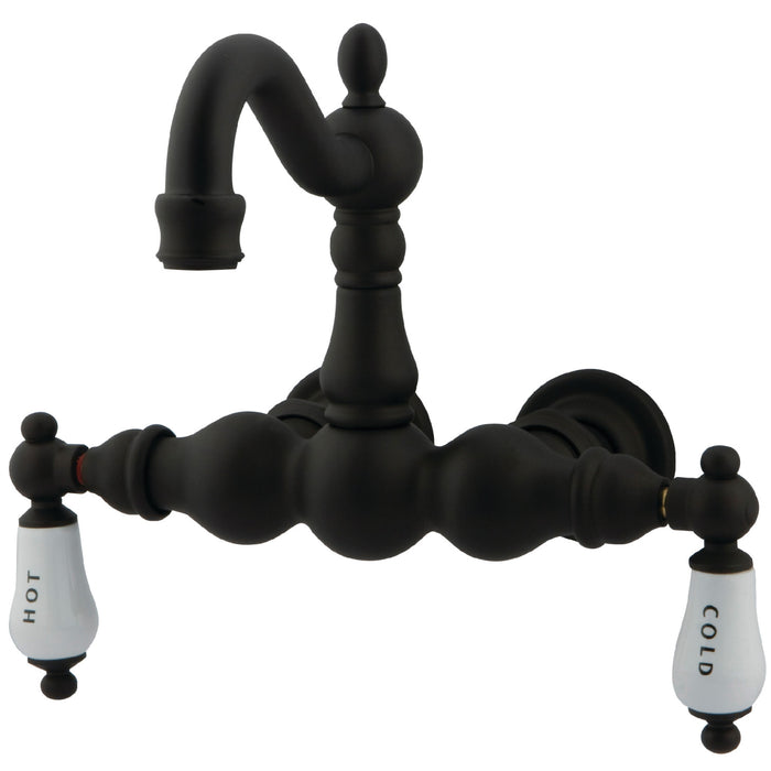 Kingston Heirloom CC1003T5 - Vintage Two-Handle 2-Hole Tub Wall Mount Clawfoot Tub Faucet, Oil Rubbed Bronze