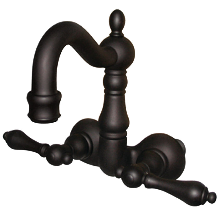 Kingston Heirloom CC1071T5 - Vintage Two-Handle 2-Hole Tub Wall Mount Clawfoot Tub Faucet, Oil Rubbed Bronze