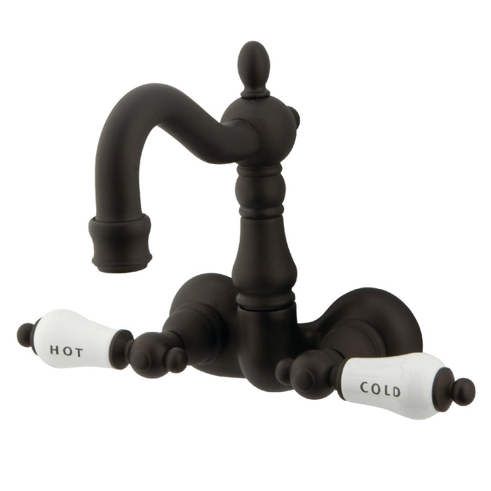 Kingston Heirloom CC1073T5 - Vintage Two-Handle 2-Hole Tub Wall Mount Clawfoot Tub Faucet, Oil Rubbed Bronze