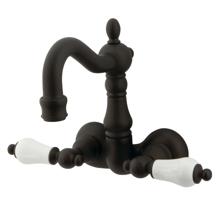 Kingston Heirloom CC1075T5 - Vintage Two-Handle 2-Hole Tub Wall Mount Clawfoot Tub Faucet, Oil Rubbed Bronze