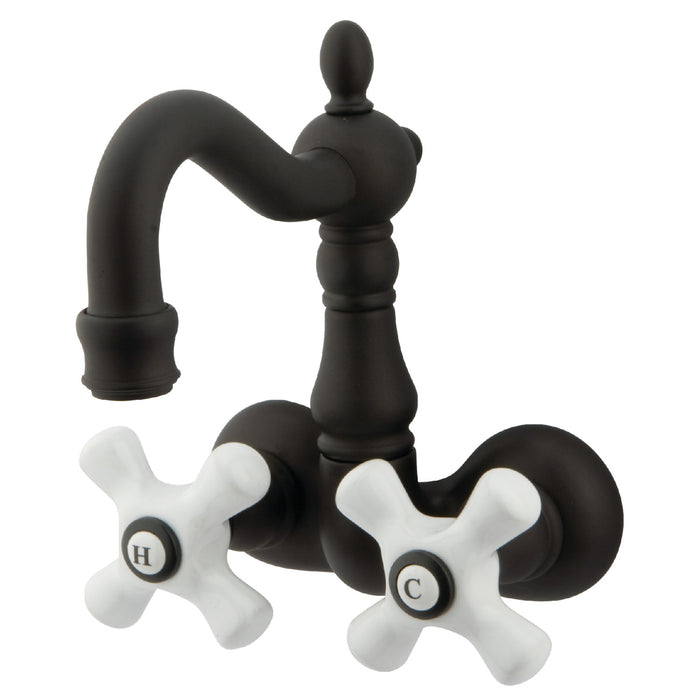 Kingston Heirloom CC1079T5 - Vintage Two-Handle 2-Hole Tub Wall Mount Clawfoot Tub Faucet, Oil Rubbed Bronze