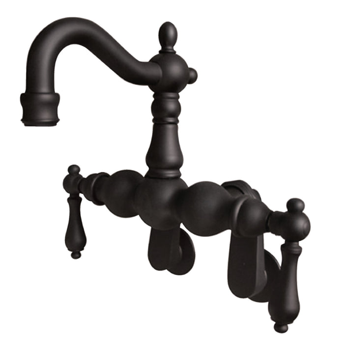 Kingston Heirloom CC1081T5 - Vintage Two-Handle 2-Hole Tub Wall Mount Clawfoot Tub Faucet, Oil Rubbed Bronze