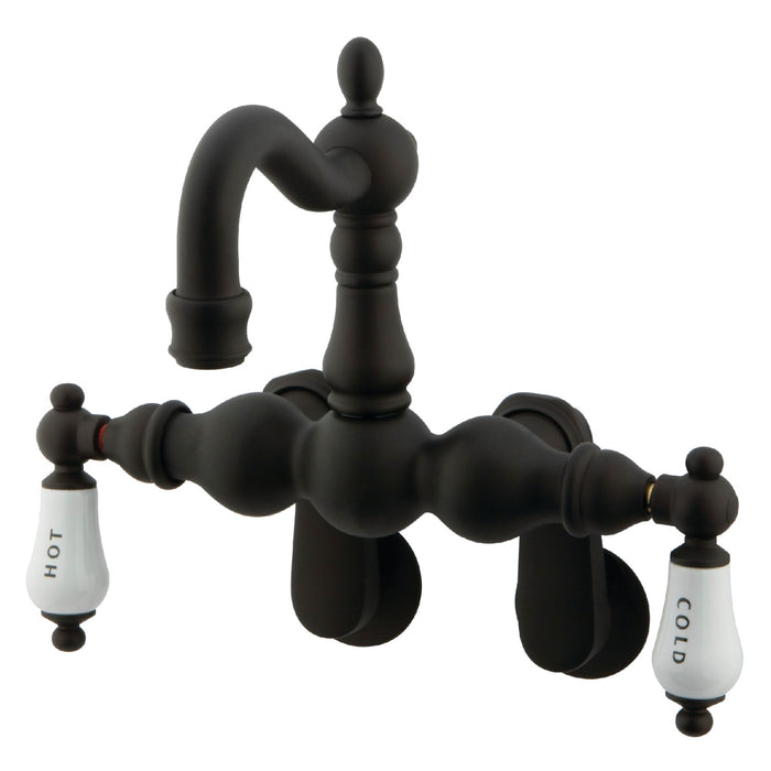 Kingston Heirloom CC1085T5 - Vintage Two-Handle 2-Hole Tub Wall Mount Clawfoot Tub Faucet, Oil Rubbed Bronze