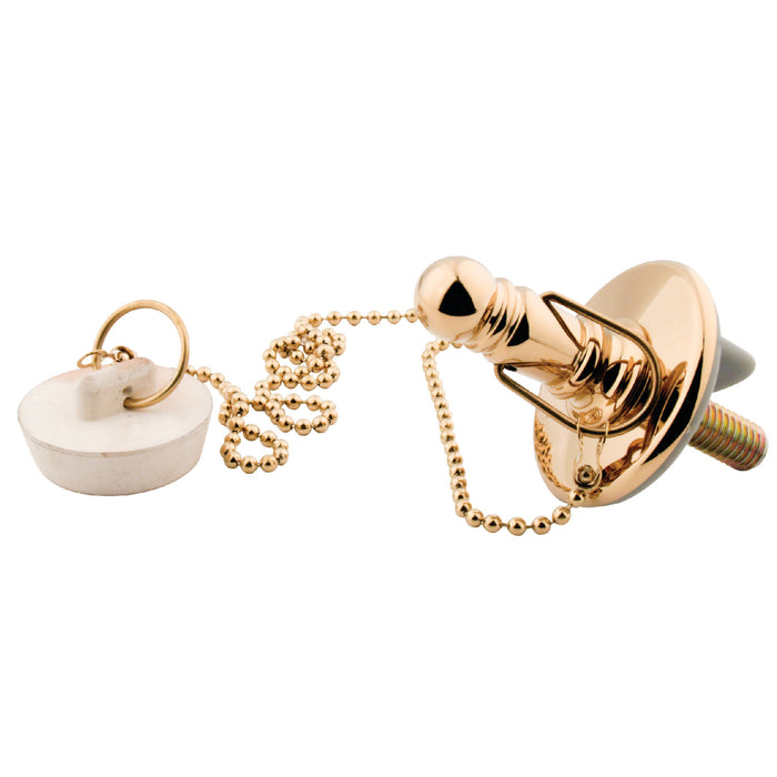 Kingston Vintage CC1112 Rubber Stopper Chain and Attachment, Polished Brass