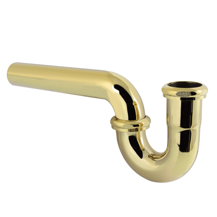 Kingston Made To Match CC1122 1-1/2 Inch Decor P-Trap without Flange, 13-1/16 Inch Length, 18 Gauge, Polished Brass