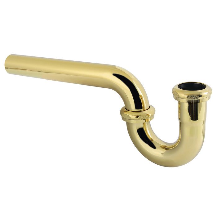 Kingston Made To Match CC1182 1-1/4 Inch Decor P-Trap without Flange, 12-7/8 Inch Length, 18 Gauge, Polished Brass