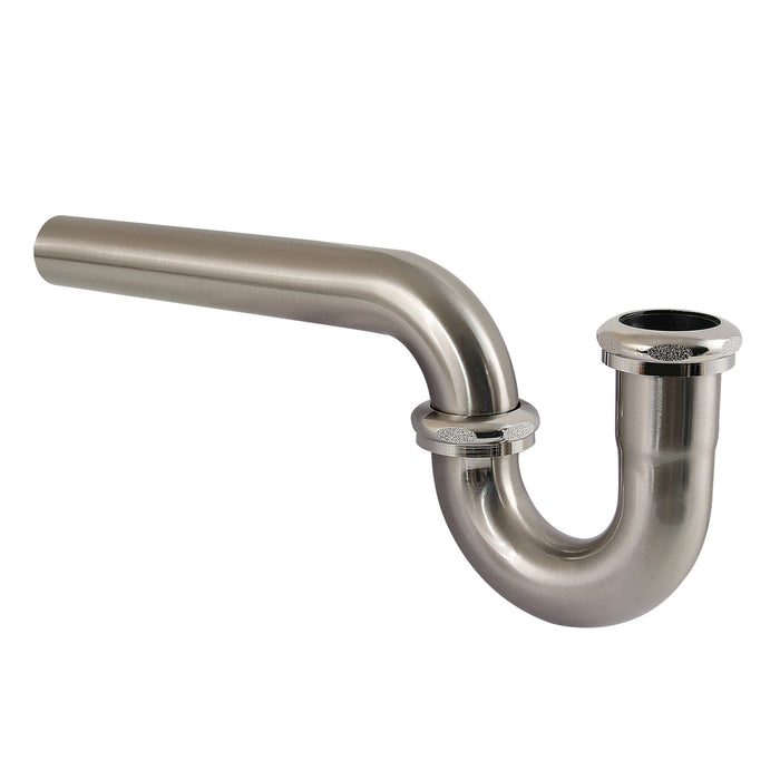 Kingston Made To Match CC1188 1-1/4 Inch Decor P-Trap without Flange, 12-7/8 Inch Length, 18 Gauge, Brushed Nickel