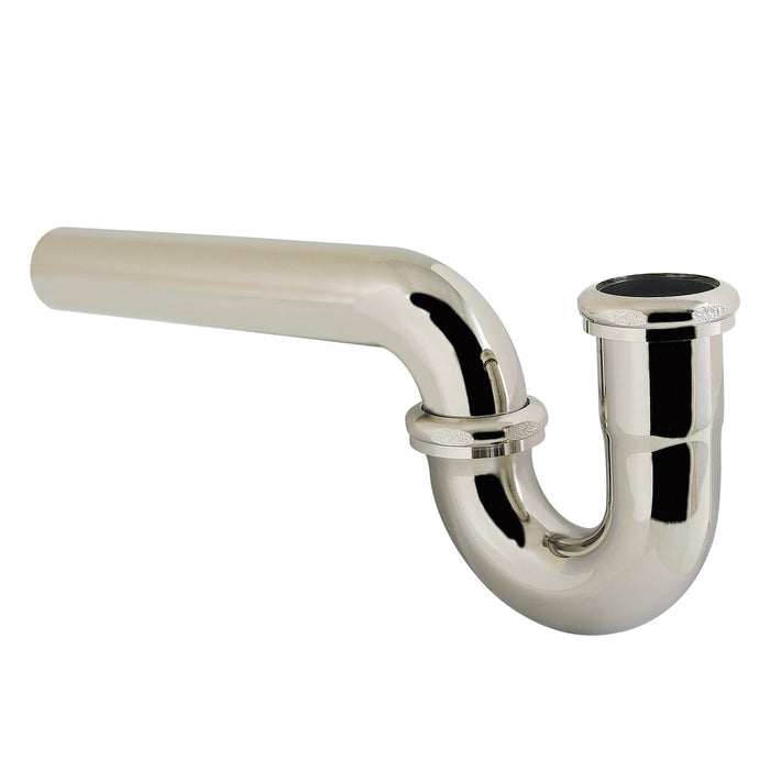 Kingston Made To Match CC1246 1-1/4 (or 1-1/2) x 1-1/2 Inch Decor P-Trap without Flange, 13-1/16 Inch Length, 18 Gauge, Polished Nickel