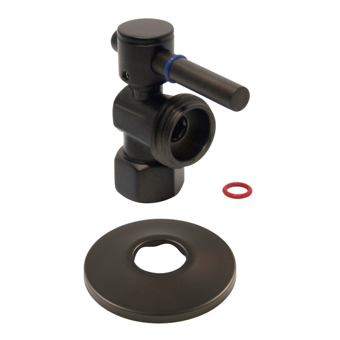 Kingston Sona CC13005DLK 1/2-Inch FIP x 3/4-Inch Hose Thread Quarter-Turn Angle Shut-Off Valve with Flange, Oil Rubbed Bronze