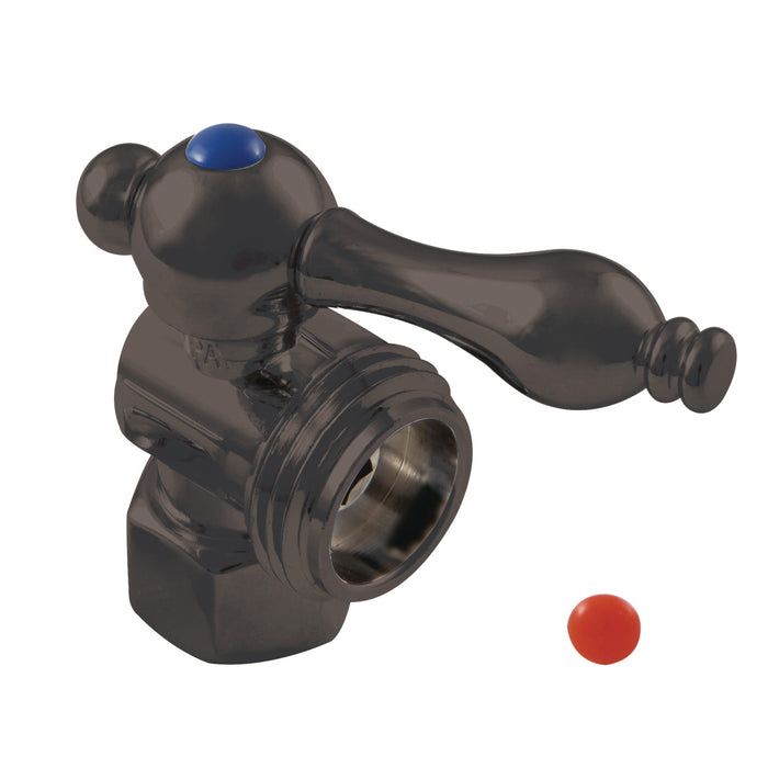 Kingston Heirloom CC13005 - Vintage 1/2-Inch FIP x 3/4-Inch Hose Thread Quarter-Turn Angle Shut-Off Valve, for Washing Machine, Oil Rubbed Bronze