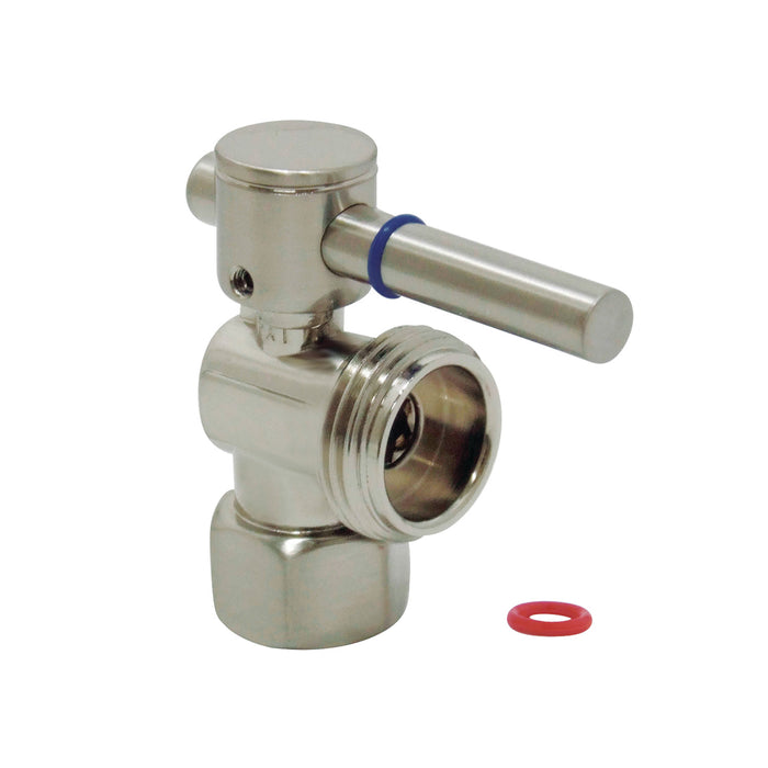 Kingston Sona CC13008DL - Fauceture 1/2-Inch FIP x 3/4-Inch Hose Thread Quarter-Turn Angle Shut-Off Valve, for Washing Machine, Brushed Nickel