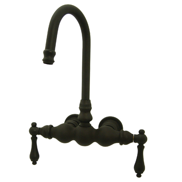 Kingston Heirloom CC1T5 - Vintage Two-Handle 2-Hole Tub Wall Mount Clawfoot Tub Faucet, Oil Rubbed Bronze