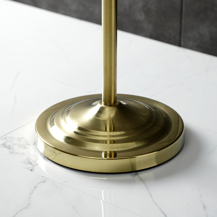 Kingston Heirloom CC2027 - Vintage 40-Inch Freestanding Pedestal 3-Tier Towel Rack, Brushed Brass