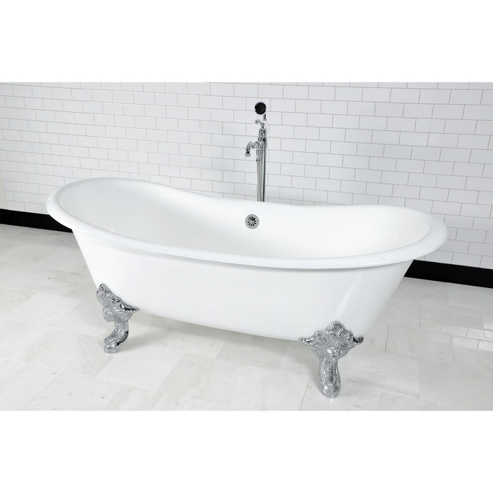 Kingston Heirloom CC2081 - Vintage Brass Lift and Turn Tub Waste and Overflow, Polished Chrome