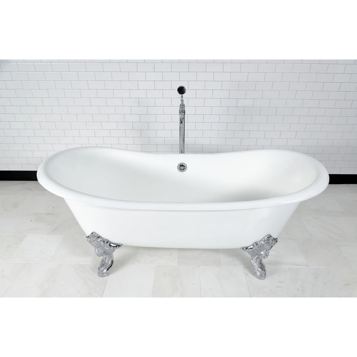 Kingston Heirloom CC2081 - Vintage Brass Lift and Turn Tub Waste and Overflow, Polished Chrome