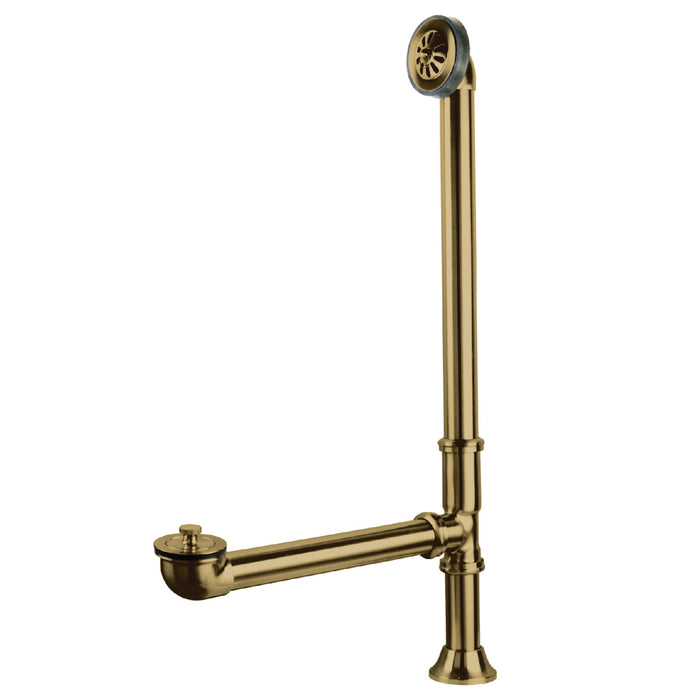 Vintage CC2082 Brass Lift and Turn Tub Waste and Overflow, Polished Brass