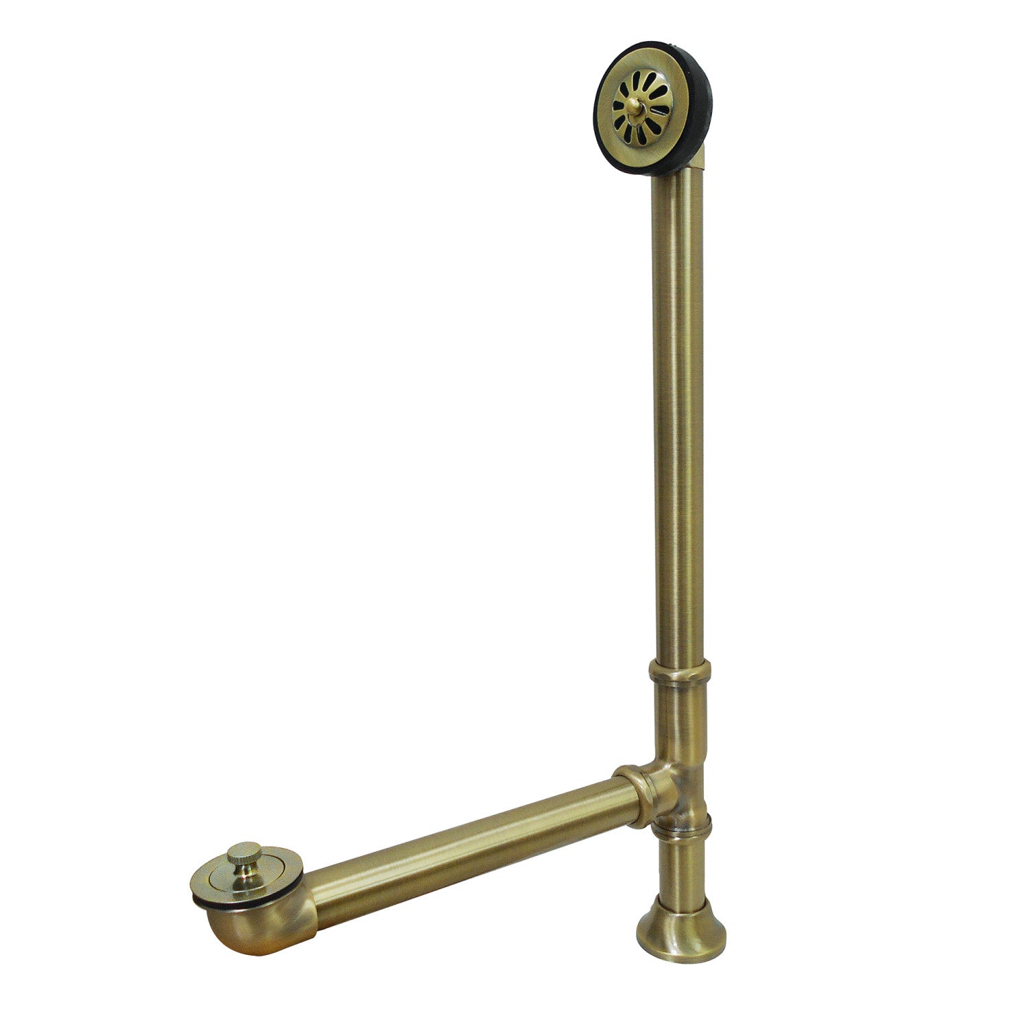 Kingston Heirloom CC2083 - Vintage Brass Lift and Turn Tub Waste