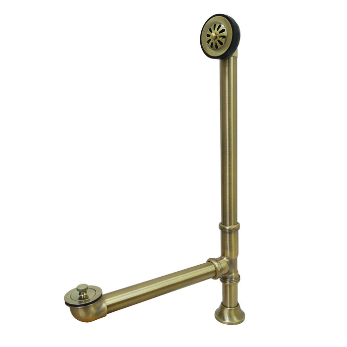 Vintage CC2083 Brass Lift and Turn Tub Waste and Overflow, Antique Brass