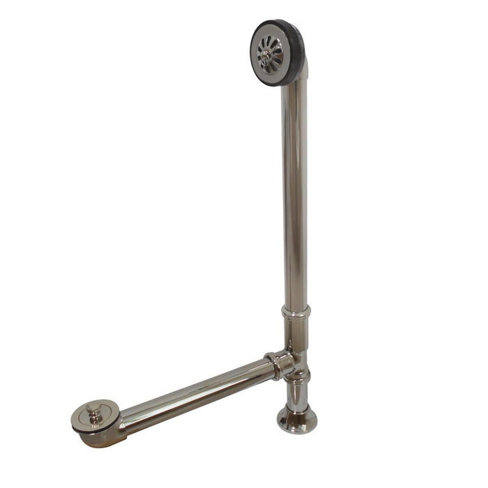 Vintage CC2086 Brass Lift and Turn Tub Waste and Overflow, Polished Nickel