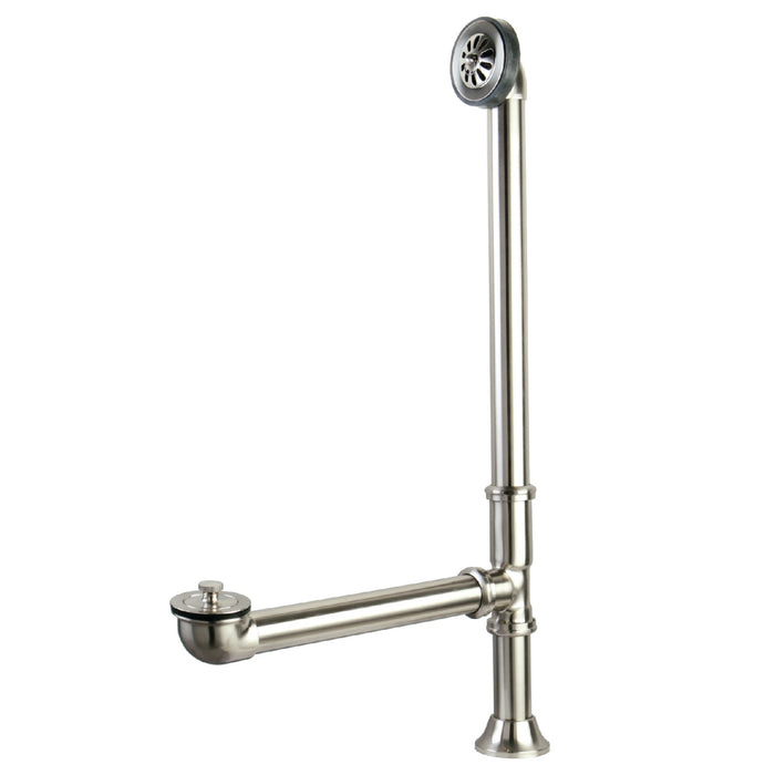 Kingston Heirloom CC2088 - Vintage Brass Lift and Turn Tub Waste and Overflow, Brushed Nickel
