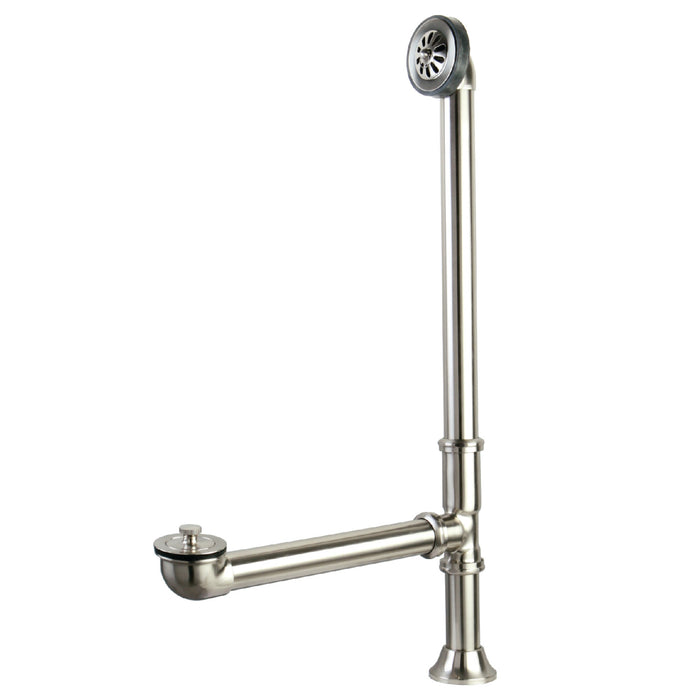 Vintage CC2088 Brass Lift and Turn Tub Waste and Overflow, Brushed Nickel