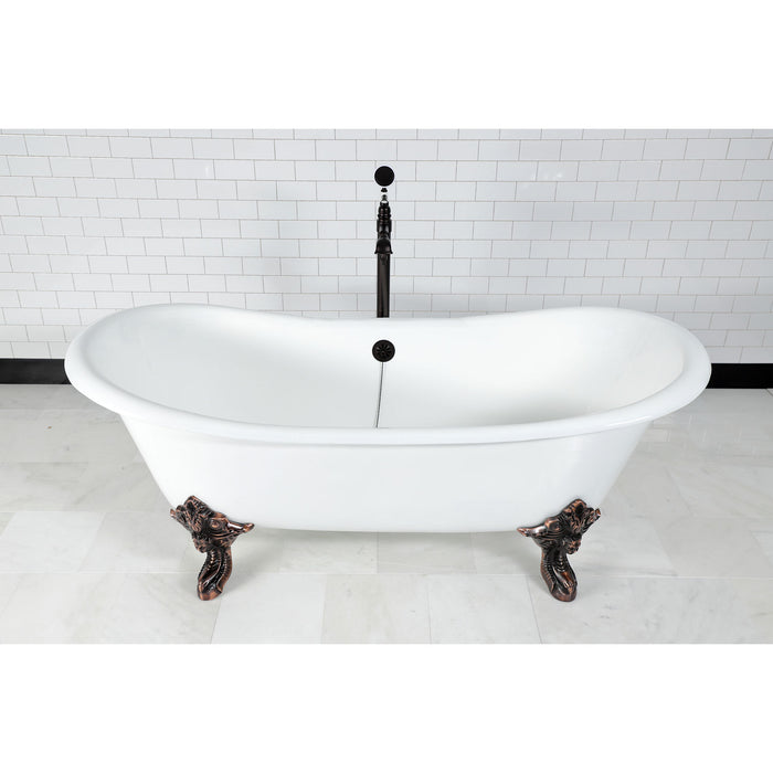 Kingston Heirloom CC2095 - Vintage Brass Chain and Stopper Tub Waste and Overflow, Oil Rubbed Bronze