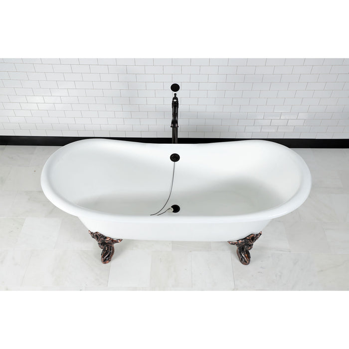 Kingston Heirloom CC2095 - Vintage Brass Chain and Stopper Tub Waste and Overflow, Oil Rubbed Bronze