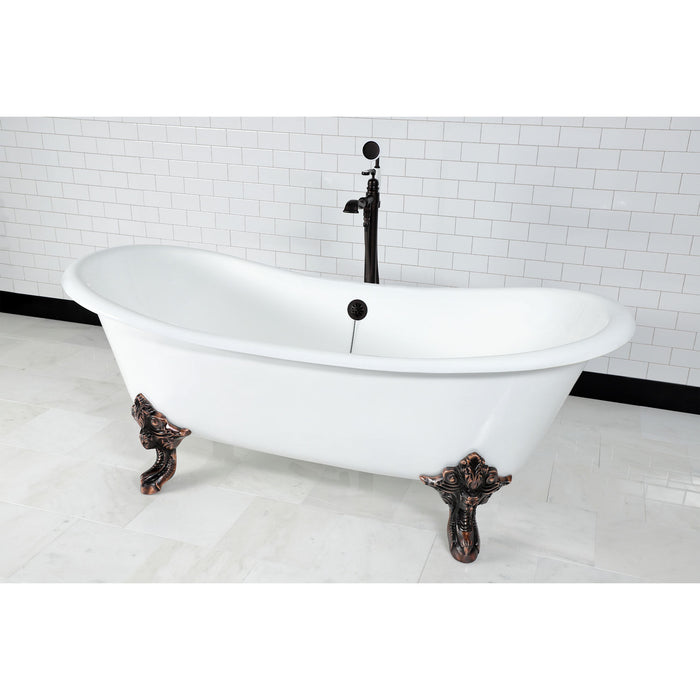 Kingston Heirloom CC2095 - Vintage Brass Chain and Stopper Tub Waste and Overflow, Oil Rubbed Bronze