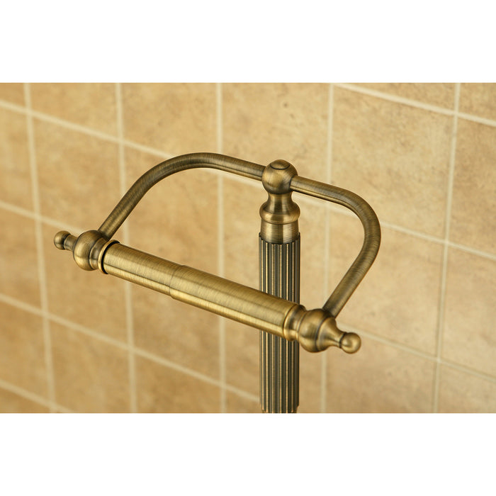Georgian CC2103 Freestanding Toilet Paper Holder, Antique Brass