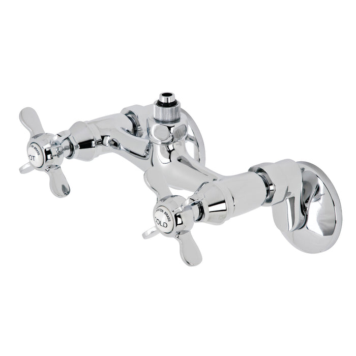 Kingston Heirloom CC2131BEX - Essex Wall-Mount Tub Filler Faucet with Riser Adapter, Polished Chrome