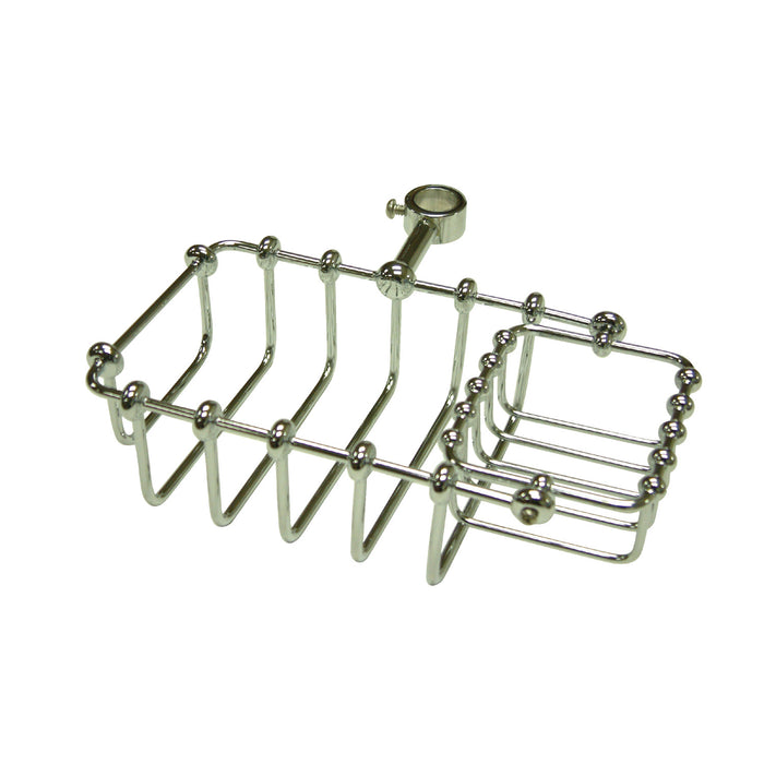 Kingston Heirloom CC2141 - Vintage 7-Inch Riser Mount Soap and Sponge Holder, Polished Chrome