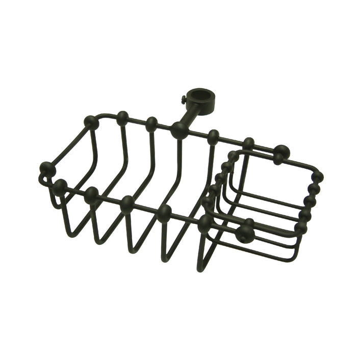 Kingston Heirloom CC2145 - Vintage 7-Inch Riser Mount Soap and Sponge Holder, Oil Rubbed Bronze