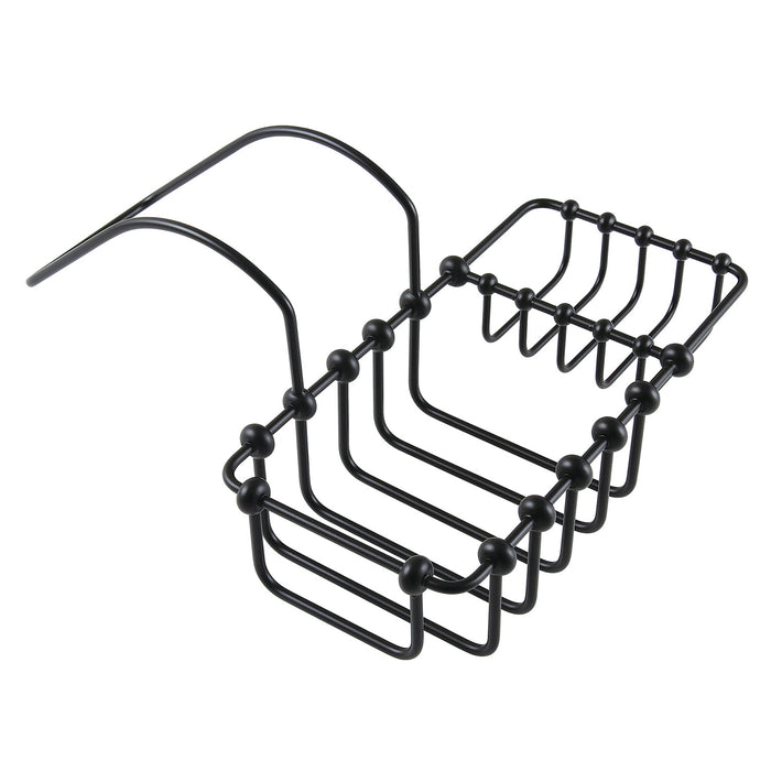 Kingston Heirloom CC2160 - Vintage 8-3/8 Inch Clawfoot Tub Hanging Soap and Sponge Holder, Matte Black