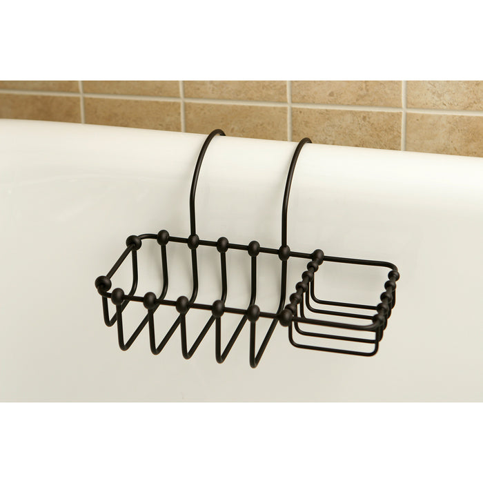 Kingston Heirloom CC2165 - Vintage 8-3/8 Inch Clawfoot Tub Hanging Soap and Sponge Holder, Oil Rubbed Bronze
