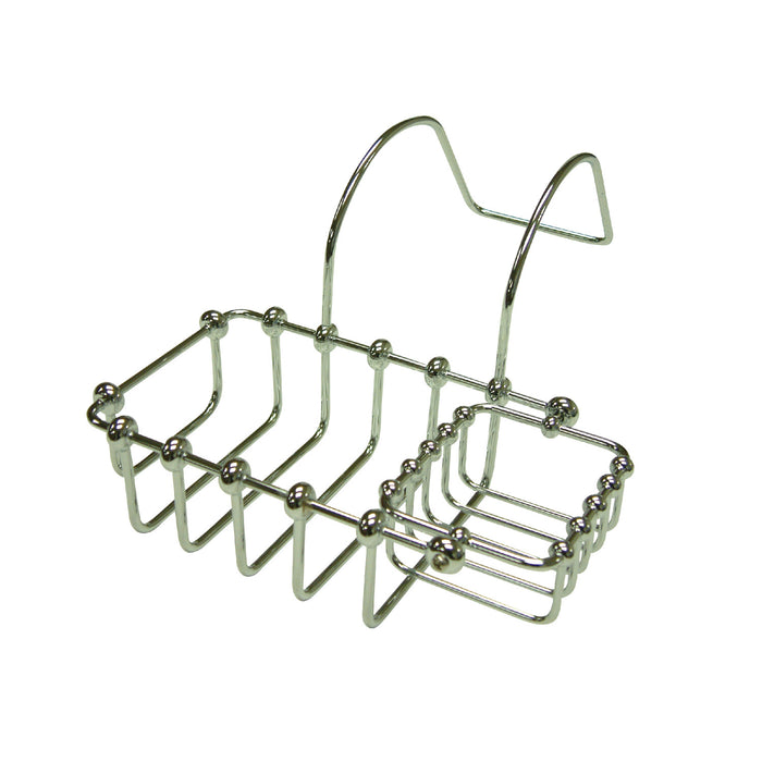 Kingston Heirloom CC2171 - Vintage 7-Inch Clawfoot Tub Hanging Soap and Sponge Holder, Polished Chrome