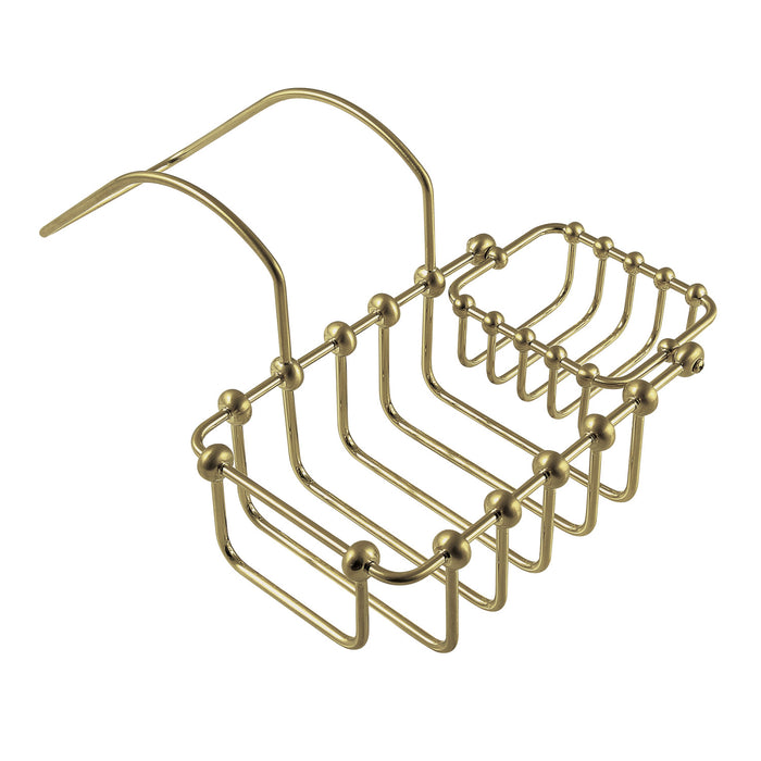 Kingston Heirloom CC2177 - Vintage 7-Inch Clawfoot Tub Hanging Soap and Sponge Holder, Brushed Brass