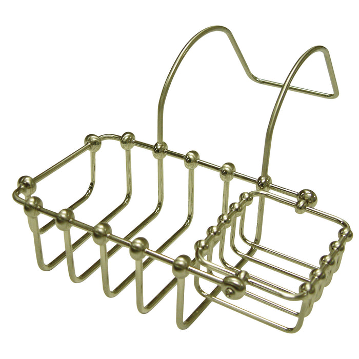 Kingston Heirloom CC2178 - Vintage 7-Inch Clawfoot Tub Hanging Soap and Sponge Holder, Brushed Nickel