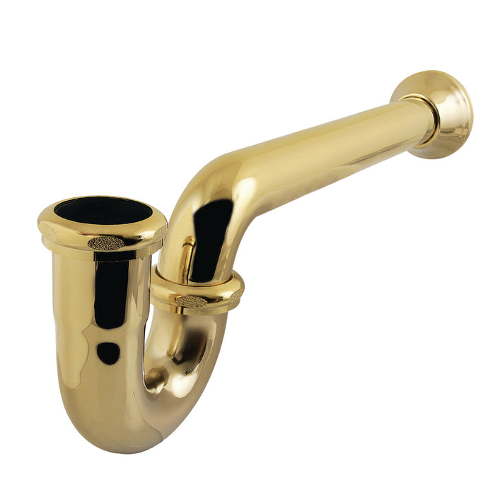 Kingston Vintage CC2242 1-1/4 (or 1-1/2) x 1-1/2 Inch Decor P-Trap with Bell Flange, 13-1/16 Inch Length, 18 Gauge, Polished Brass