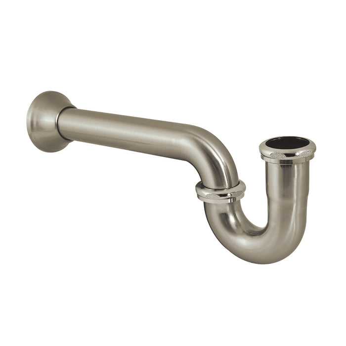Kingston Vintage CC2248 1-1/4 (or 1-1/2) x 1-1/2 Inch Decor P-Trap with Bell Flange, 13-1/16 Inch Length, 18 Gauge, Brushed Nickel